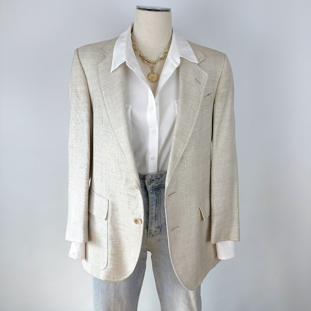 Vintage Cream Oversized Blazer